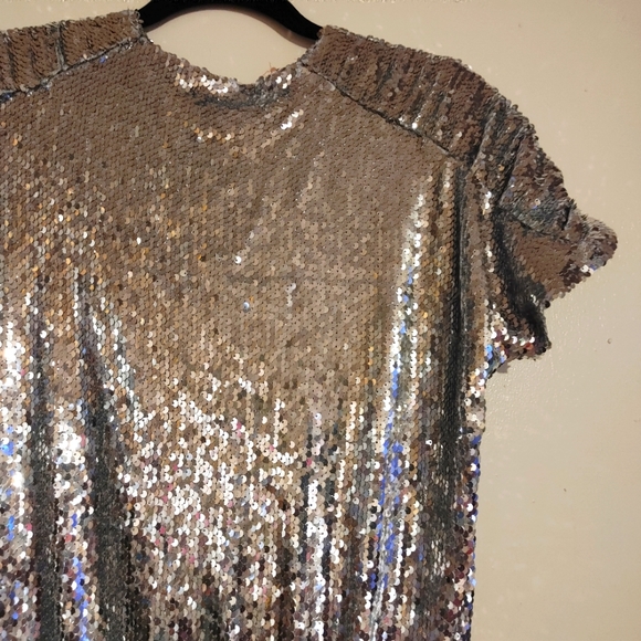 I&B Bodysuit Silver Sequin  Size M - Picture 6 of 13